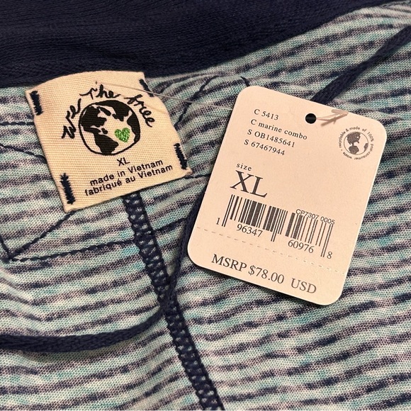 NWT Free People On A Boat Boxy Stripe Crop Polo - Size XL - Picture 8 of 10